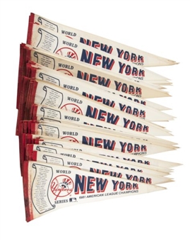 1981 New York Yankees World Series Pennant Collection of 105